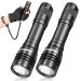 HECLOUD Scuba Diving Flashlight Dive Torch 1200 Lumens IPX8 Waterproof Underwater Safety Light with USB Charger 4 Modes for Submarine Deep Sea Cave at Night Daily Use Dive Light Black