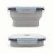 CARTINTS Collapsible Camping Bowl, Silicone Food Container with Lid, Space-Saving Camping Utensils for Kitchen and Outdoor, Microwave Safe 900ml Gray
