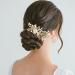 Gold Crystal Bridal Wedding Hair Comb - Sparkly Pearl Rhinestone Hair Accessory - Buy Online on GoSupps.com