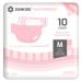 SUNKISS Masterpiece Adult Diapers with Tabs Unisex Disposable Incontinence Briefs for Women and Men Odor Control Pink Medium 10 Count Medium Pink (Pack of 10)