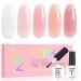 AILLSA Jelly Gel Nail Polish Set Milky White Nude Pink Gel Polish with Base and Top Coat Neutral Pink Red Sheer Transparent Nail Polish Gel Soak Off U V Gel Starter Kit Gift DIY Manicure at Home A1-jelly Milky Pink