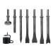 RELMON 8 Pcs Pneumatic Chisel Set Hammer Drill Chisel Set for 150/190/250 Air Hammer, 7 Kinds Shape Masonry Concrete Chisel Drill Bits