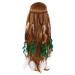 Boho Hairbands Layered Feather Headband Halloween Decoration Headpiece Tribal Accessories for Women and Girls (Green)