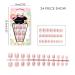 Buy 6wcveuebuc Artificial Nails for Children - Pre-Glue Gentle Pink Nail Art Set for Girls | Short Square Nails & Accessories - Buy Online on GoSupps.com