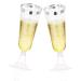 NOCCUR 60 Pack Silver Plastic Champagne Flutes-5OZ Plastic Champagne Glasses - Premium Quality Plastic Silver Rimmed Champagne Flutes-Suitable for Wedding&Party