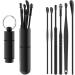 Ear Pick Ear Wax Removal Kit Professional Ear Cleansing Tool Set Premium Stainless Steel Curette Ear Cleaner Adults and Kids with Storage Box and Cleaning Brush 6-in-1 Ear Cleaning Tool Set Black - Buy Online on GoSupps.com