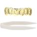 Hip Hop Teeth Decoration Special Designed for Upper Teeth Hip Hop Hollow Tooth Gold-plated Ion Plating for Concert for Home for Outdoor Activities for Party(gold) - Buy Online on GoSupps.com