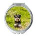 Mirror Compact Mirror Dog Heide Grass Schnauzer Puppy Green Nature Pocket Mirror portable mirror
