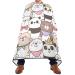 Waterproof Barber Cape -Cute Panda Bear8 Cheetah Haircut Bib for Men Unisex Hair Cutting Cape(8rp1a)