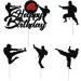 AROKIPPRY five Boxing Player Cupcake Toppers Glitter Boxing Cupcake Boxer Gym Theme Baby Shower Birthday Party Cake Decorations Supplies Black 2 - Buy Online on GoSupps.com