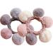 Lurrose 2 pieces pom ball hair tie plush ball hair rings elastic hair band fluffy ponytail holder pompom hair tie for women girls hair accessories (style 3)