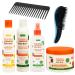 Kids Shampoo and Conditioner Bundle with Travel Size Dentagling Hair Brush - Wide Tooth Comb for Wet and Dry Hair (6 items)