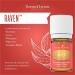 Young Living Raven Essential Oil 5 ml - Cooling Chest & Throat Blend with Peppermint & Eucalyptus | Tranquility & Relaxation - Buy Online on GoSupps.com
