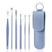 6PCS Ear Cleaner Wax Removal Tool Earpick Sticks Earwax Remover Curette Ear Pick Earpick Health Cleaning Spoon Care Ear Cleanser Blue