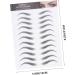 FRCOLOR 36 Sheets Waterproof Eyebrow Stickers Black Makeup Authentic Fake Eyebrows False Eyebrows Cosmetics 1 count (Pack of 1) Blackx3pcs - Buy Online on GoSupps.com