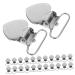 Minkissy 30St peach-heart-hearted beak clip Hansrit Barried clips clips for clothes straps clips for sofa cushions toothing clip bed sheet holder stainless steel belt love newborn