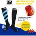 5XL Black Plus Size Compression Socks for Wide Calf Men & Women - 20-30 mmHg Breathable Knee High Support - Buy Online on GoSupps.com