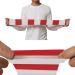 Calf Compression Sleeves for Men & Women - Red and White Striped Leg Support Socks (1 Pair - Buy Online on GoSupps.com