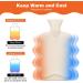 2 Pack Hot Water Bottles with Knit Cover - 2 Liters Rubber Water Bags for Pain Relief - Hot/Cold Therapy - Cartoon Deer & Owl Design - Buy Online on GoSupps.com