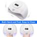 168W Led UV Nail Lamp for Quick-Drying Gel Nails | 10s 30s 60s 99s Timer | Home & Salon Use - White - Buy Online on GoSupps.com