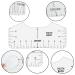 Koogel 8 Pcs Tshirt Ruler - T-Shirt Alignment Guide Tool for Centering Designs - Transparent V-Neck/Round T Ruler for Children, Youth, and Adults - Front and Back Measurement - Buy Online on GoSupps.com