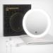 SHEGINEL 5X Magnified Makeup Mirror  Compact Mirror with LED Light 3 Color Lighting  Portable for Traveling(White)