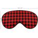 Red and Black Checkered Sleep Mask for Women | Adjustable Eye Shades & Elastic Strap International Shipping Available - Buy Online on GoSupps.com