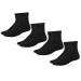 Carolina Ultimate Mens Non-Binding Diabetic Cotton Quarter Socks 4 Pair Pack Shoe Size: 9-13 Black