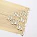 26 Inch Long Straight Blonde Clip in Hair Extensions - 8pcs Full Head Synthetic Hairpiece in Bleach Blond #Bleach Blond-2 - Buy Online on GoSupps.com