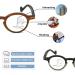 Multifocus Reading Glasses For Men Women Trendy Wood Grain Round Frame Glasses Anti Blue Light Readers(Couleur:Noir Grandeur:2.5x) - Buy Online on GoSupps.com