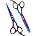 6 Inch Professional Hair Cutting Shears Set - Barber Scissors & Thinning Shears - Stainless Steel Rainbow Color - Sharp Blades for Women, Men, Kids - Buy Online on GoSupps.com