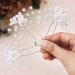 Unicra Silver Rhinestone Bride Wedding Hair Pins - Pack of 5 | Bridal Hair Pieces Prom Clips for Women and Girls - Buy Online on GoSupps.com