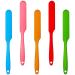 5 Pieces Non Stick Wax Spatulas Large Hard Wax Sticks Silicone Spatula Hair Removal Waxing Applicator Reusable Scraper for Home Salon Body Use 5 Colors