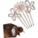 FRCOLOR Hairpins Hair Accessories Crystal Hair Charms Hair Accessory for Women Hair Jewels for Women Hair Gems for Women Wedding Hair Ornaments Hair Clip Over Flower Pearl Comb Bride - Buy Online on GoSupps.com