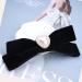 Yheakne Velvet Bow Hair Tail Clip Satin Black Long Tail Hair Bow Headpieces Winter Hair Tie Bow French Barrette Headwear Hair Accessories for Women and Girls Gifts (Satin Black) - Buy Online on GoSupps.com