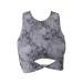 RTDGCV Fast drying yoga tank top with turtleneck and batik pattern in the rib pattern Lauflebgings Women Sport BH Push Up padded B XL