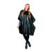 Betty Dain 324V Jumbo Shampoo Cape, Waterproof, Stain Resistant Vinyl, Touch-and-Close Fastener, Soft, Water Resistant, Nylon Neckband, Safe For All Salon Processes, 45" x 54" Long, Extra Large, Black