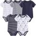 Chamie Newborn Baby 9-12 Months Navy Blue 2 Clothing Set - 5 Pcs Bodysuits, 4 Pcs Pants | Unisex Cotton Outfits for Boys and Girls 0-12M - Buy Online on GoSupps.com