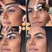 Eyebrow Stamp Shaping Kit - Waterproof One Step Brow Stamp with 6 Stencils | Dark Brown Makeup Tool for Perfect Brows - Buy Online on GoSupps.com