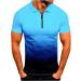 Men's Gradient Zipper Henley T-Shirt - Black XX-Large - Buy Online on GoSupps.com