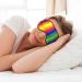 FoRes Rainbow Striped Eye Mask - Adjustable Light Blocking Sleep Mask for Adults | Unisex Black Design for Deep Rest - Buy Online on GoSupps.com