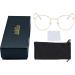 Joxigo Blue Light Filter Glasses | Retro Round Metal Frame | Anti-Fatigue & UV Protection | Includes Glasses Case - Buy Online on GoSupps.com