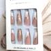 French Tip Press on Nails - Long Gold Foil Square Shape Reusable Gel Nails - 24 Pcs Glossy Nude Stick-On Nails for Women & Girls - Buy Online on GoSupps.com