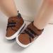 MASOCIO Baby Boy First Walking Shoes | Soft Sole Anti-Slip Prewalker 12-18 Months | Brown Infant Toddler Trainer - Buy Online on GoSupps.com