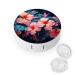 Contact Lens Case Tropical Flowers Portable Travel Contact Lens Box Contact Lens Storage Box