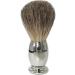 NSNT Exquisit Men's Shaving Brush Set - Alloy & Natural Roof Hair - Silver Safety & Soap Cup Holder | 15x16cm - Buy Online on GoSupps.com