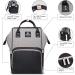 Hafmall Diaper Backpack - Stylish Large Capacity Baby Changing Bag for Mom & Dad - Macaron Black & Gray Perfect for Travel - Buy Online on GoSupps.com
