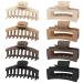 Zou.Rena Large Claw Clip-Non Slip Hair Clips for Women-Large Hair Claw Clips for Thick Hair-8 Pieces Claw Clips Variety Pack-Big Hair Clip Jumbo Claw Clip(Neutral)