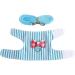 Pet Rabbit Traction Rope & Small Animal Harness - Red Grid + Blue Stripes (2pcs S) - Shop Now for Quality Pet Gear! - Buy Online on GoSupps.com