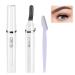 Heated Eyelash Curler Comes with Eyebrow Razor USB Rechargeable Heated Lash Curler with 4 Gear Temperature Control Electric Eyelash Curler 10s Quick Heat 24 Hours Long Lasting Curling Eyelash